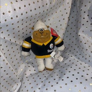 Steelers Plush Toy with Black and Gold Jacket